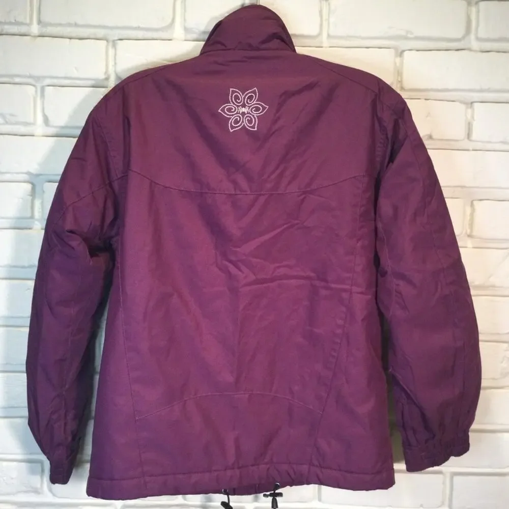 Spyder embroidered Purple Winter Jacket 12